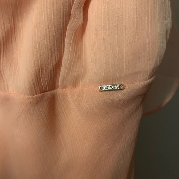 Guess peachy pink off the shoulder ruffle dress - Picture 4 of 6